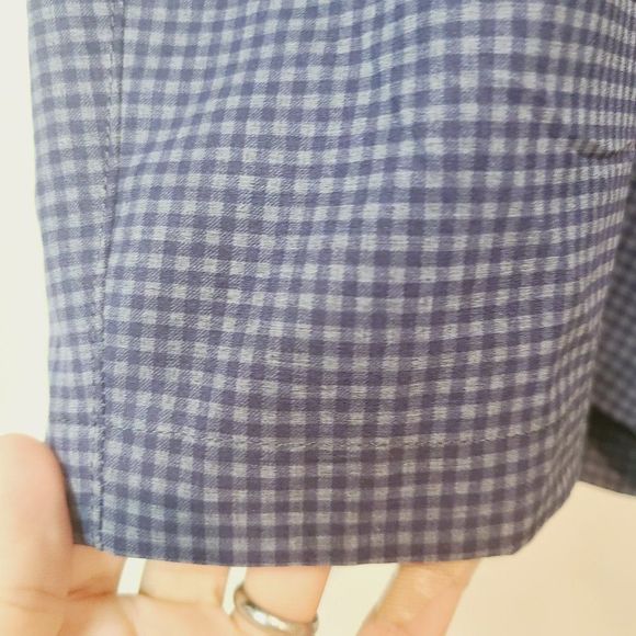 Peter Millar Shorts Blue Checkered Sz 38 - Picture 2 of 8